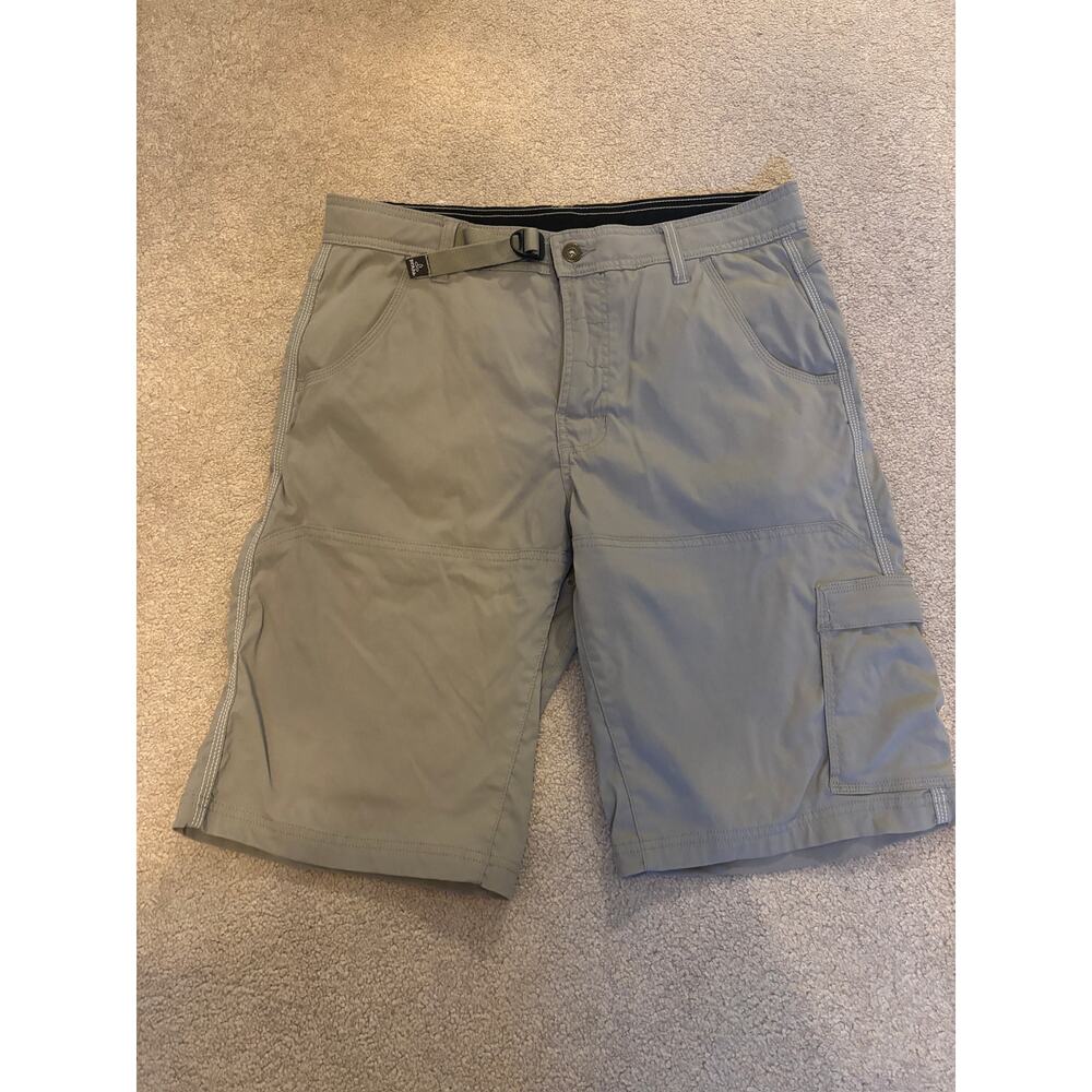 Prana Men's Gray Outdoor Hiking Shorts Medium Utility Cargo Lightweight